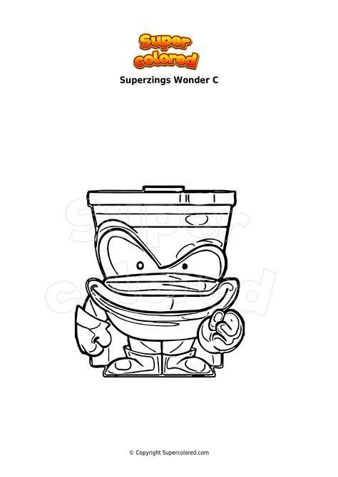 Coloring Page Superzings Flame Spark Supercolored