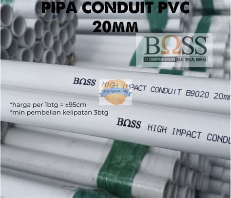 Jual PIPA CONDUIT PIPA LISTRIK 20mm MERK BOSS Setara CLIPSAL Jakarta