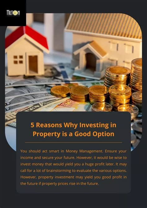 Ppt 5 Reasons Why Investing In Property Is A Good Option Powerpoint