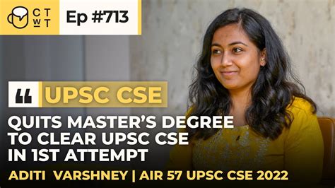 Ctwt E Upsc Cse Topper Aditi Varshney Air Sociology