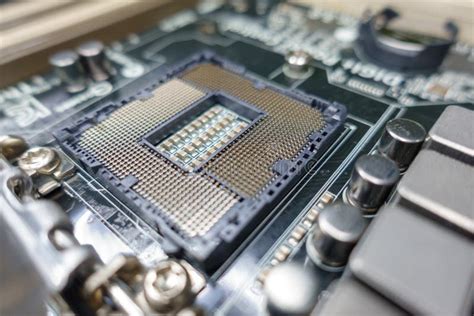 Processor Slot and Motherboard Stock Image - Image of computer, modern ...