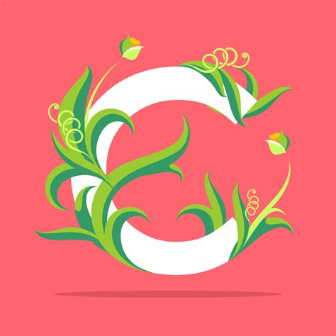 Natural Letter C Typography Vector 211012 Vector Art at Vecteezy