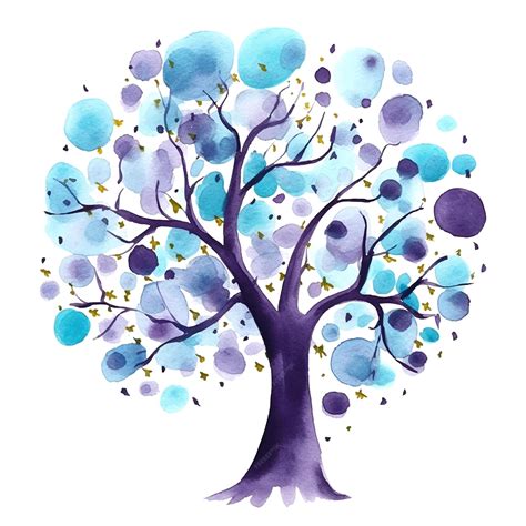 Premium Vector | Abstract tree watercolor hand painted