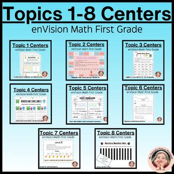 Envision Math Centers And Games First Grade St Grade Topics Bundle