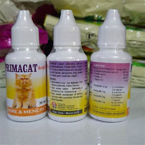 Jual Primacat Drops Untuk Kucing Diare Dan Mencret 30ml Shopee Indonesia