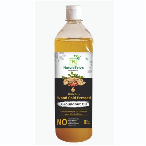 Nature Tatva Wood Cold Pressed Groundnut Oil Packaging Size Liter