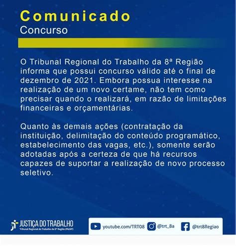 Concurso TRT 8 órgão tem interesse em novo certame