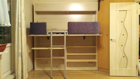 Шкаф-кровать-трансформер с подъемным механизмом