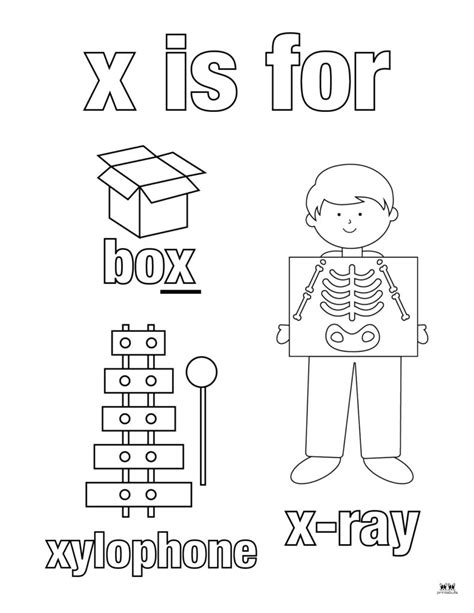 Letter X Coloring Page FREE Pages Coloring Home