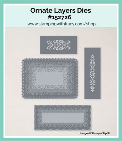 Stampin Up Ornate Layers And Ornate Frames Dies Stamping With Tracy