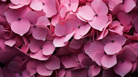 Pink Hydrangea Foliage Wallpaper Stock Image - Image of blossom ...