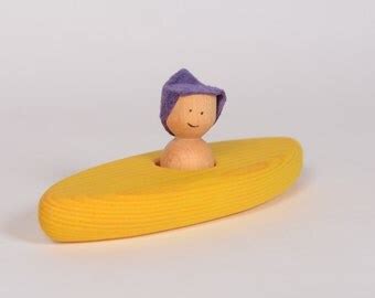 Wooden Canoe Wooden Natural Boat Bath Toy By Atelier Cheval