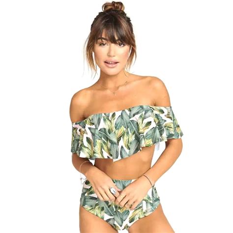 strój kąpielowy bikini banany falbanka hiszpanka superPaczka24 pl