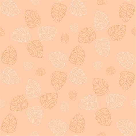 Premium Vector Seamless Botanical Pattern With Tropical Monstera Hand