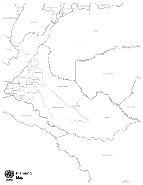 Mapa mudo de Caquetá Tamaño completo Gifex