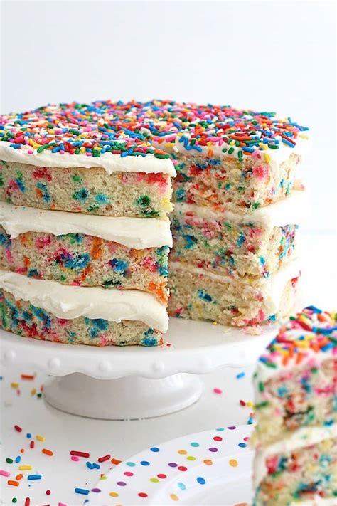 Naked Confetti Cake The Bakermama