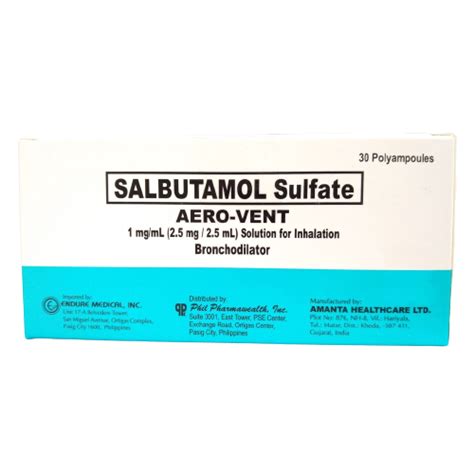 aero vent salbutamol mg ml nebule ml   price