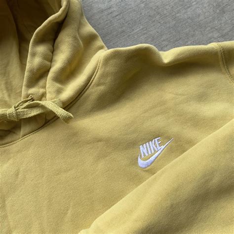 Nike Men's Yellow Hoodie | Depop