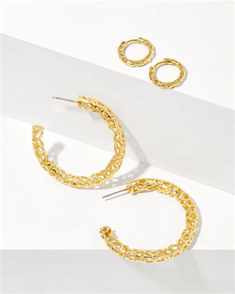 Maggie Hoop Earring Set Of In Gold Kendra Scott