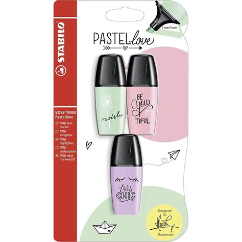 Stabilo Boss Mini Pastellove Highlighter Pens Pack Of Pgp