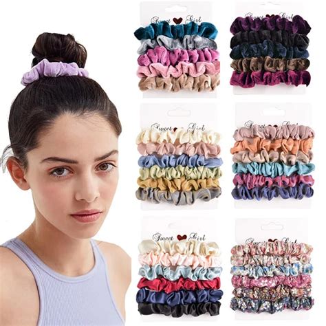 Gomas El Sticas De Seda S Lida Para El Cabello Para Mujer Scrunchie De