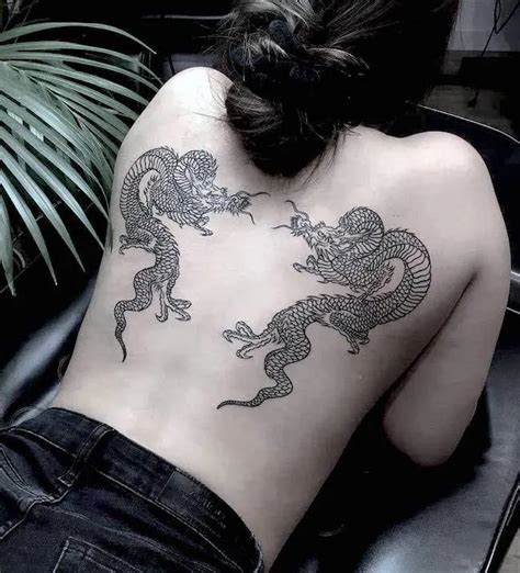 Dragon Half Back Tattoo