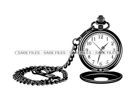 Pocket Watch Svg Watch Svg Pocket Watch Clipart Pocket Watch Files