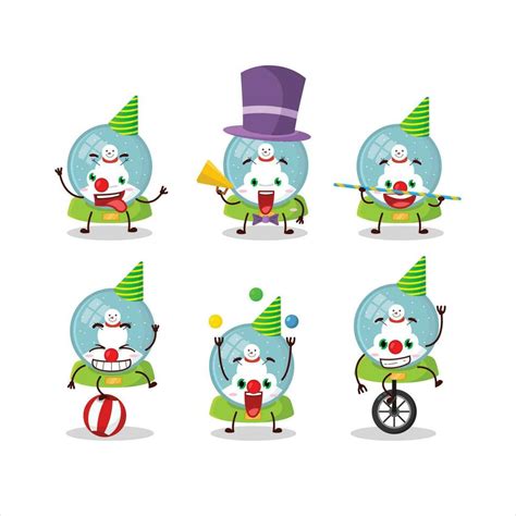 Cartoon Character Of Snowball With Snowman With Various Circus Shows