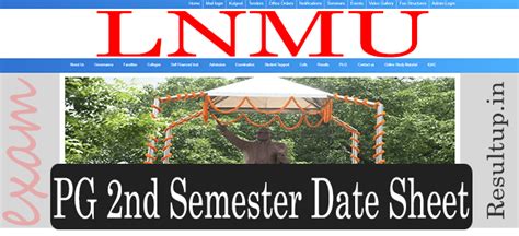 Lnmu Pg 2nd Semester Exam Date 2023 And Center List