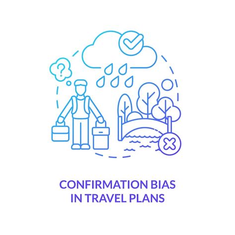 Premium Vector Confirmation Bias In Travel Plans Blue Gradient