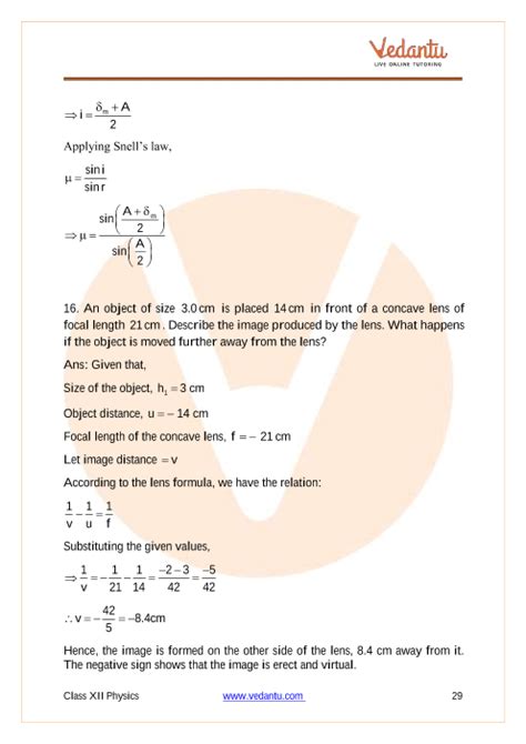 Cbse Class 12 Physics Chapter 9 Ray Optics And Optical Instruments