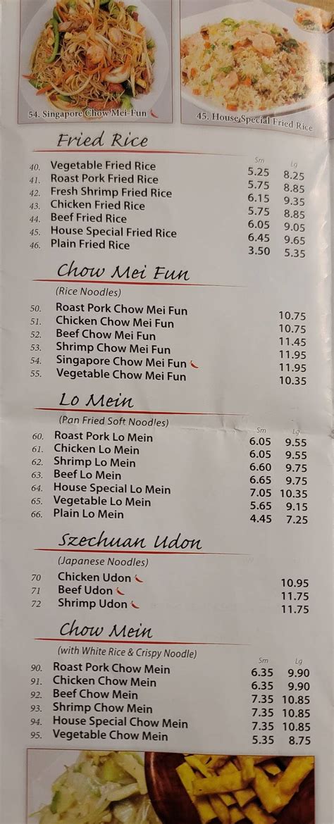 Menu At Beijing Chinese Restaurant Portage