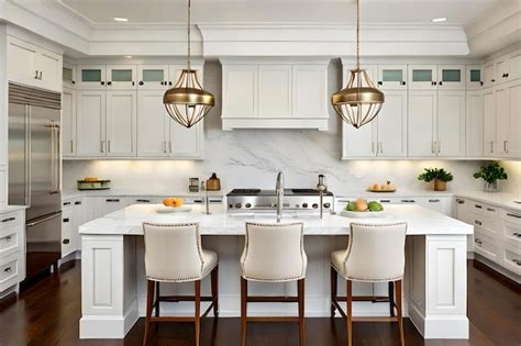 Premium AI Image | Kitchen with white cabinets and a white kitchen island