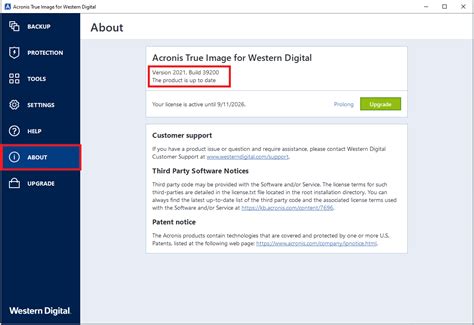 Steps To Collect The Version And Build Number In Acronis True Image For