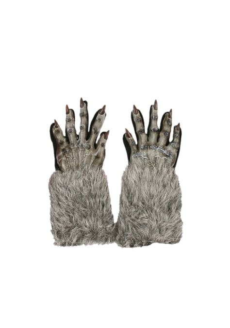 Werewolf Grey Costume Gloves | Werewolf Accessories