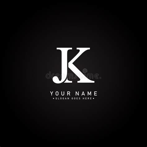 Initial Letter JK Logo - Minimal Monogram Logo for Alphabet J and K Stock Vector - Illustration ...