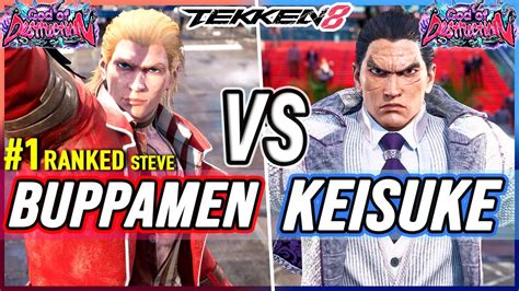 T8 Buppamen 1 Ranked Steve Vs Keisuke Kazuya Tekken 8 High