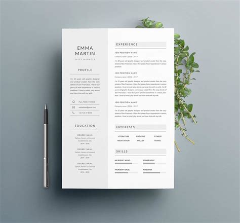 Resume Templates Indesign (1) - PROFESSIONAL TEMPLATES | PROFESSIONAL ...