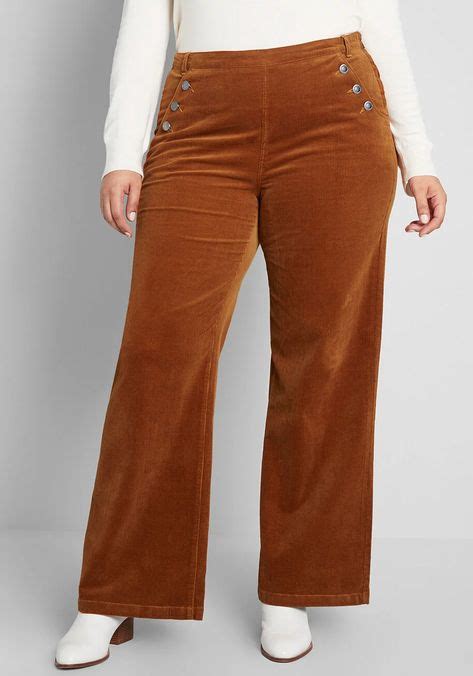 The Madison Corduroy Pants Plus Size Outfits Denim On Denim Looks