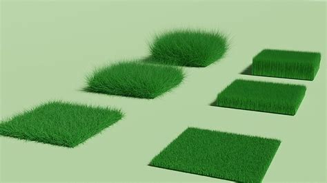 3d Model Grass Pack Vr Ar Low Poly Cgtrader