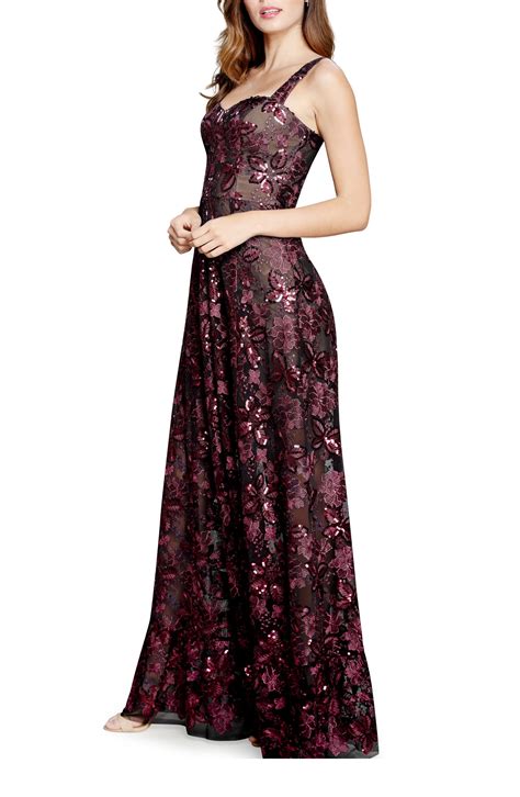 Dress The Population Anabel Floral Sequin Fit And Flare Gown Nordstrom