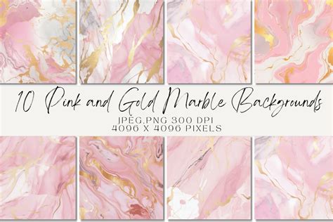 Pink and Gold Marble Background Graphic by JinnyClipart · Creative Fabrica