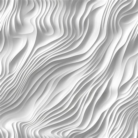 White seamless texture Wavy background Interior wall decoration panel ...