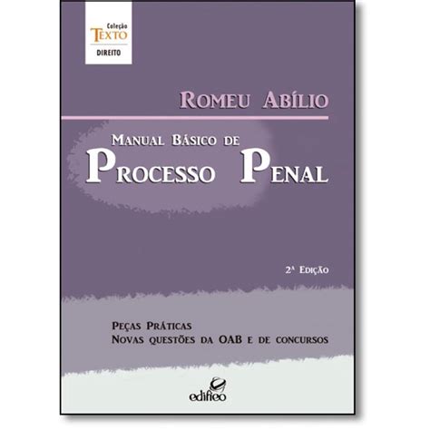 Manual Básico de Processo Penal Col Texto Direito 2ª Ed 2015