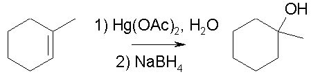 1 Methylcyclohexene Plus Hg OAc 2 H2O