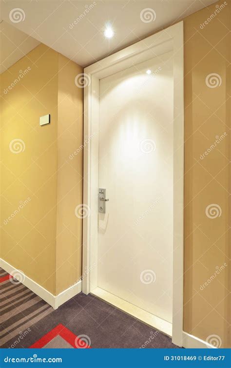 White Door From The Hotel Room Stock Image Image 31018469