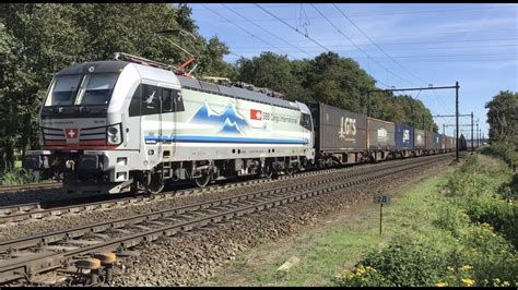 Silberpiercer Vectron Sbbci With Gts Shuttle Container Train At