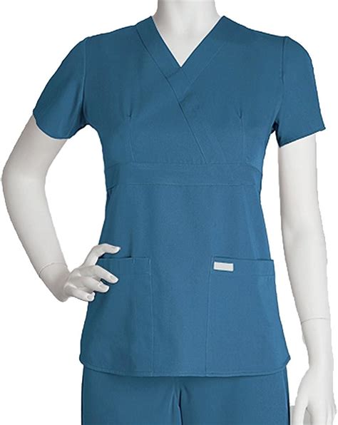 Amazon Grey S Anatomy Scrubs 4153 Junior 3 Pocket Mock Wrap Top