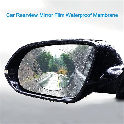 2 PCS Car Rearview Mirror Film Anti Fog Membrane Waterproof Rainproof