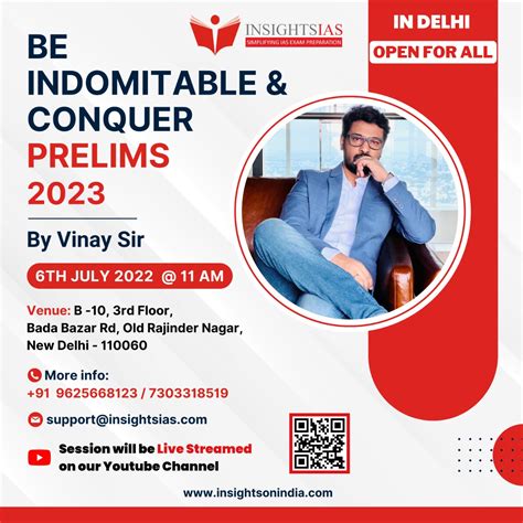 Prelims Be Indomitable Conquer Prelims With Vinay Sir Live